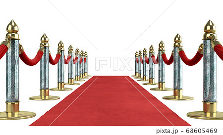 red carpet for event 3d render on white no shadow red carpet for event 3d render on white no shadow 68605469