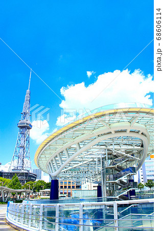名古屋市、テレビ塔と水の宇宙船の風景 名古屋市、テレビ塔と水の宇宙船の風景 68606114