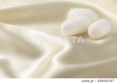 繭玉とシルクの背景 68606387