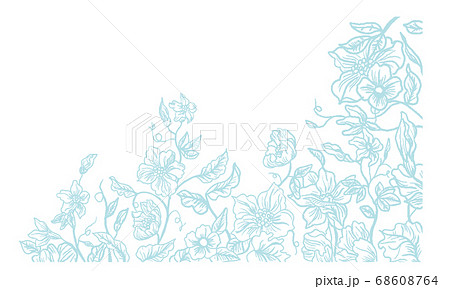 Hand painted plant line drawing background materia 68608764