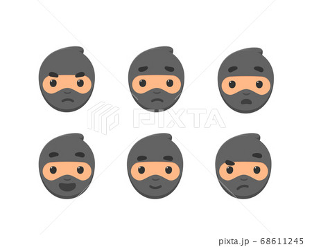 The emoticon of ninja - Feedback emoticon smiley. 68611245