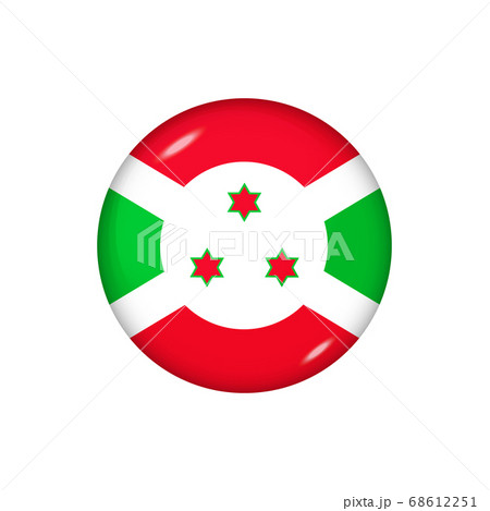 Round flag of Burundi. Vector illustration. 68612251