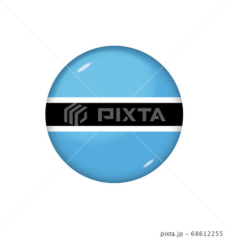 Round flag of Botswana. Vector illustration. 68612255