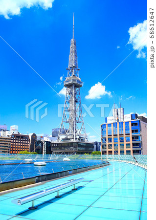 名古屋市、水の宇宙船から見たテレビ塔の風景 68612647