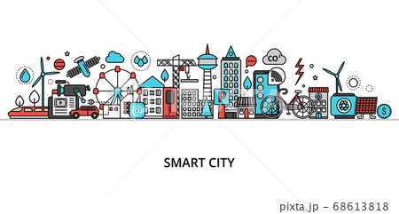 Concept of smart city, technologies of future and 68613818