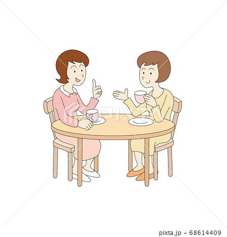 お茶をするママ友 お茶をするママ友 68614409