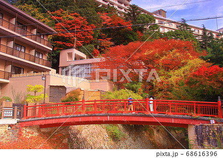 有馬温泉（神戸市北区）ねね橋　付近の紅葉 68616396
