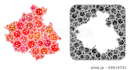 Map of Altai Republic - Evil Virus Mosaic with Hole Map of Altai Republic - Evil Virus Mosaic with Hole 68616591