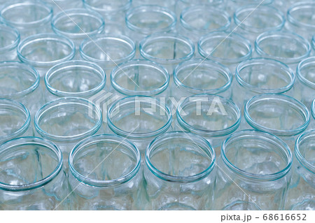 empty glass jars without lids of different sizes-empty jars for jam, honey, jam 68616652