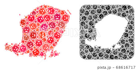 Map of Lombok Island - Evil Virus Mosaic with Hole Map of Lombok Island - Evil Virus Mosaic with Hole 68616717