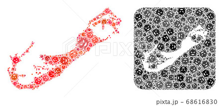 Map of Bermuda Islands - Infection Collage with Empty Space 68616830