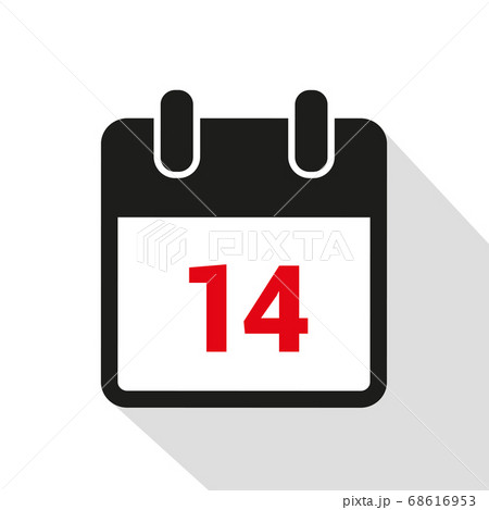 simple calendar icon 14 on white background 68616953