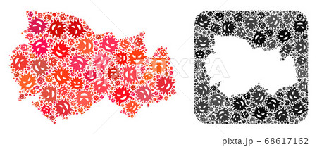 Map of Novosibirsk Region - Evil Virus Collage with Hole 68617162