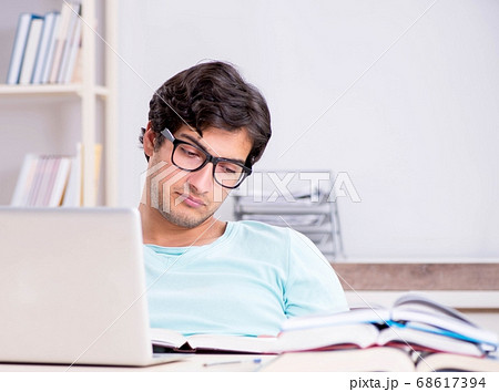 Young student in tele-learning concept Young student in tele-learning concept 68617394
