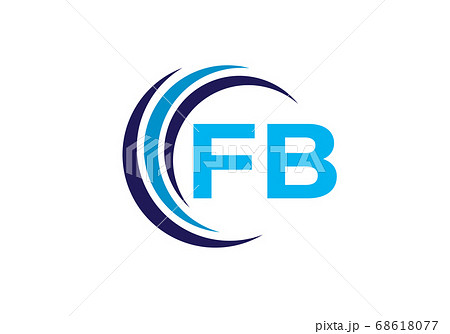 F B Initial Letter Logo Design Graphic のイラスト素材