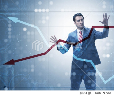 Businessman in trading and finance concept Businessman in trading and finance concept 68619788