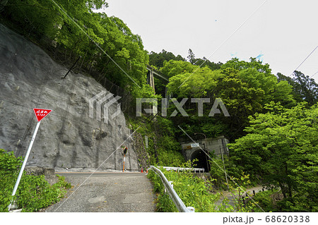 新緑の奥多摩むかし道　廃線の小河内線と白髭トンネル 68620338