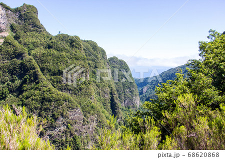Madeira mountain landscape spectacular view horizon blue sky outdoor traveling concept 68620868