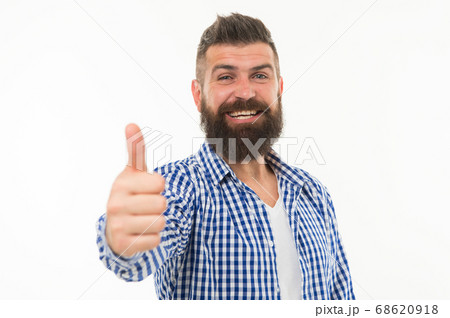 Great choice. Man bearded hipster recommend or Great choice. Man bearded hipster recommend or 68620918