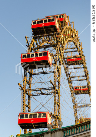 Vienna, prater riesenrad at sunset 68621890