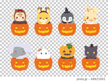 どうぶつさんハロウィン_inカボチャセット 68625891