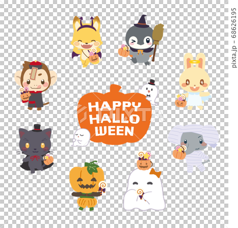 どうぶつさんハロウィン_キャラクターセット2 68626195