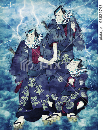 浮世絵 武士 その11 嵐バージョン 浮世絵 武士 その11 嵐バージョン 68626748