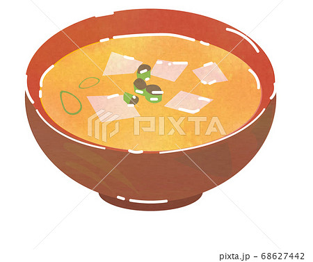 お味噌汁のイラスト素材