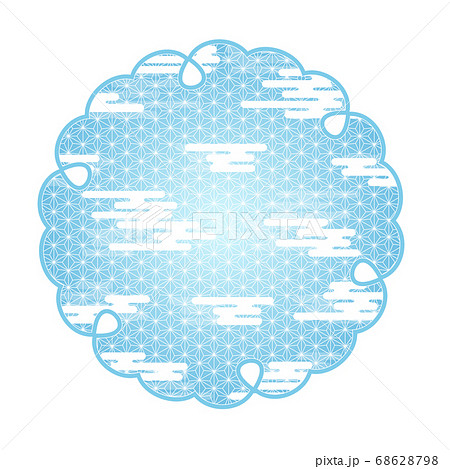 霞 文様 年賀状 アイコンのイラスト素材