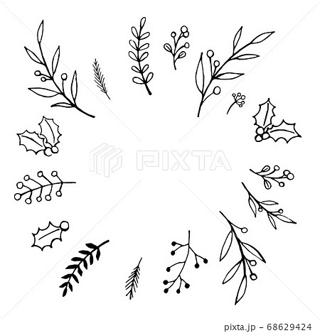 大人向けのクリスマス素材のイラスト素材 68629424 Pixta