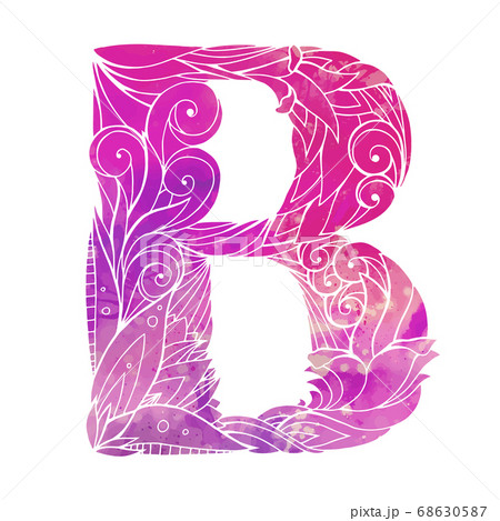 Coloring Freehand Drawing Capital Letter B ...のイラスト素材 [68630587] - PIXTA