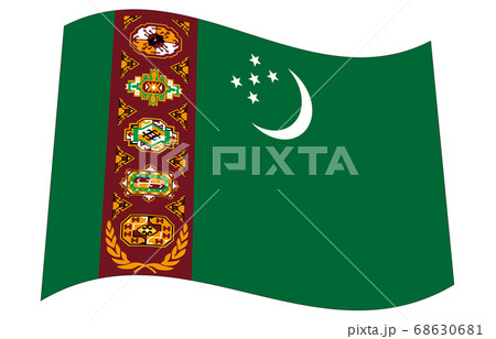 新世界の国旗2：3Ver波形　トルクメニスタン