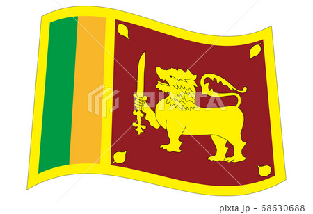 新世界の国旗2：3Ver波形　スリランカ 68630688
