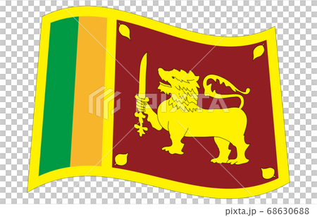 新世界の国旗2：3Ver波形　スリランカ 68630688
