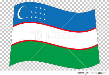 New World Flag 2:3Ver Waveform Uzbekistan 68630696