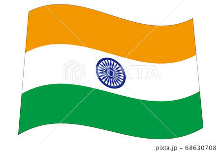 新世界の国旗2：3Ver波形　インド 68630708