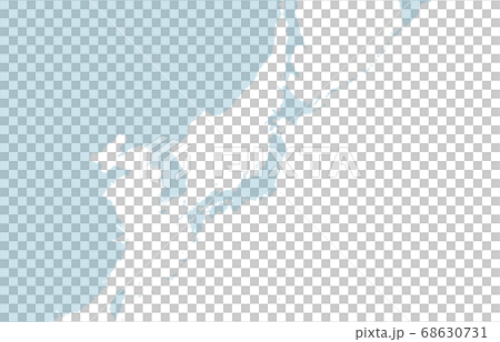A blue dot map of the Japanese archipelago, including neighboring countries. small size. A blue dot map of the Japanese archipelago, including neighboring countries. small size. 68630731