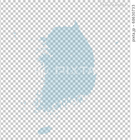 韓国の青いドットマップ。　大サイズ。 68630733