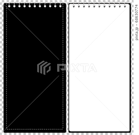 Sketch book Ring notebook Cover and page set Illustration vector *A4 tri-fold size 68630774