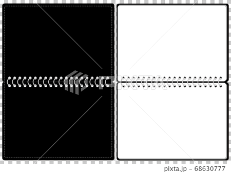 スケッチブック リングノート 表紙とページのセット イラスト ベクター のサイズのイラスト素材