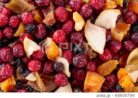 Dried fruits and berries. 68630799