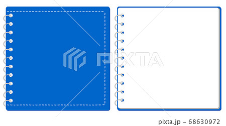 スケッチブック リングノート 表紙とページのセット イラスト ベクター ※正方形サイズ スケッチブック リングノート 表紙とページのセット イラスト ベクター ※正方形サイズ 68630972