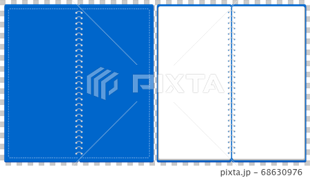 Sketch book Ring notebook Cover and page set Illustration vector *A4 tri-fold size Sketch book Ring notebook Cover and page set Illustration vector *A4 tri-fold size 68630976