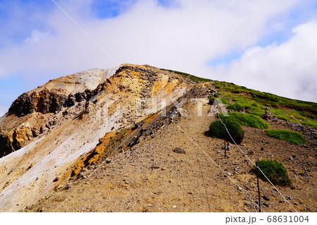 十勝岳　上ホロ避難小屋から十勝岳へ向かう道 68631004