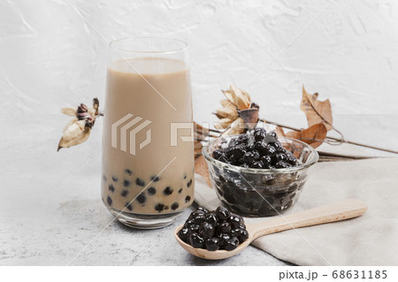 Cold tea with milk delicious beverage drinking products tapioca 057 Cold tea with milk delicious beverage drinking products tapioca 057 68631185