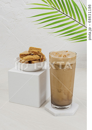 Cold tea with milk delicious beverage drinking products Dalgona coffee 047 Cold tea with milk delicious beverage drinking products Dalgona coffee 047 68631186