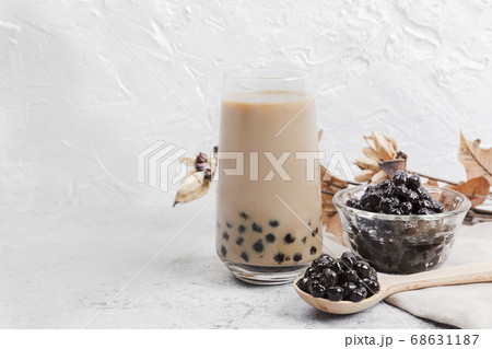 Cold tea with milk delicious beverage drinking products tapioca 054 Cold tea with milk delicious beverage drinking products tapioca 054 68631187