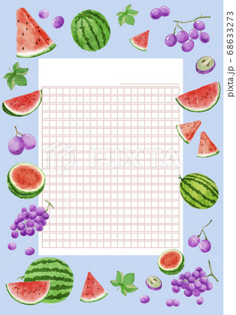 Healthy food and fruits frame background illustration 006 Healthy food and fruits frame background illustration 006 68633273