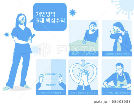 Social distancing, keep distance in public society people to protect from COVID-19 illustration 007 68633683