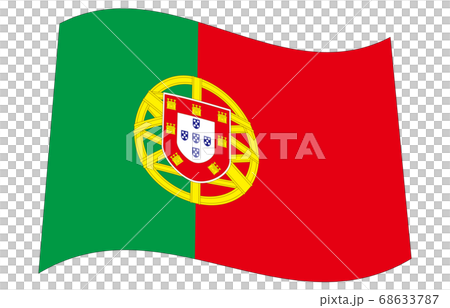 新世界の国旗2：3Ver波形　ポルトガル 68633787